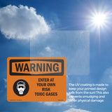 Enter At Your Own Risk Toxic Gases With Symbol
