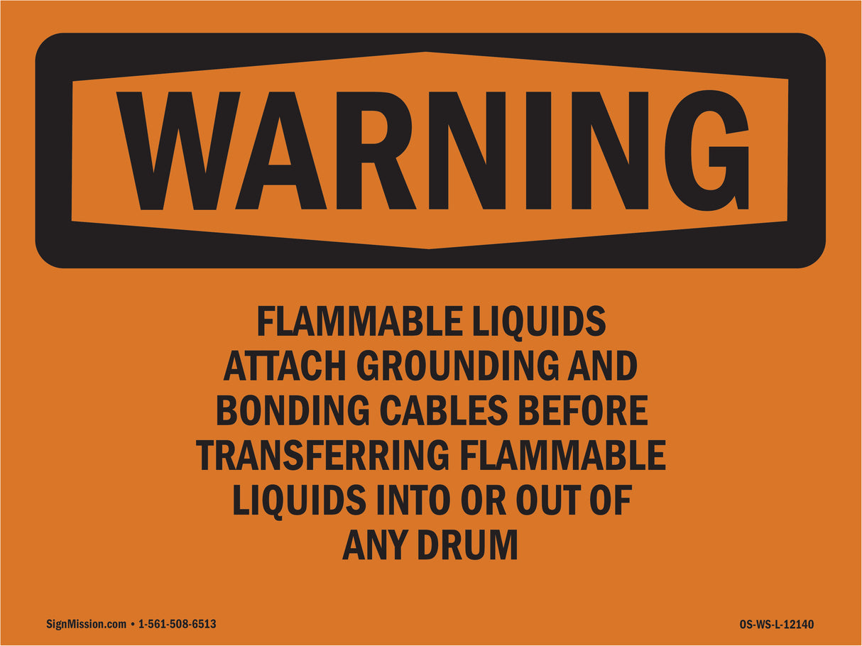 Flammable Liquids Attach Grounding And Bonding