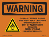 Flammable Storage Building Fuel With Symbol