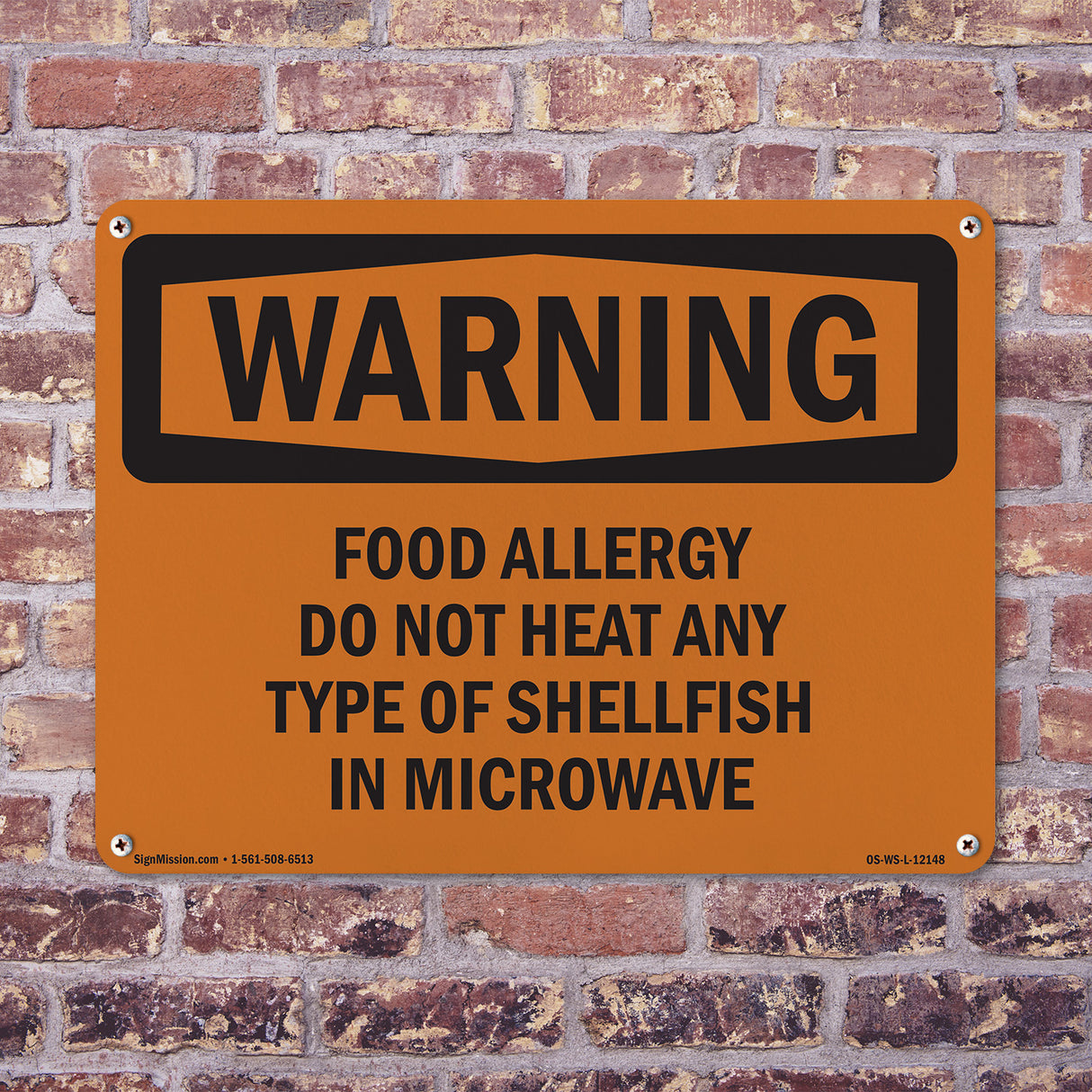 Food Allergy Do Not Heat Any Type Of Shellfish