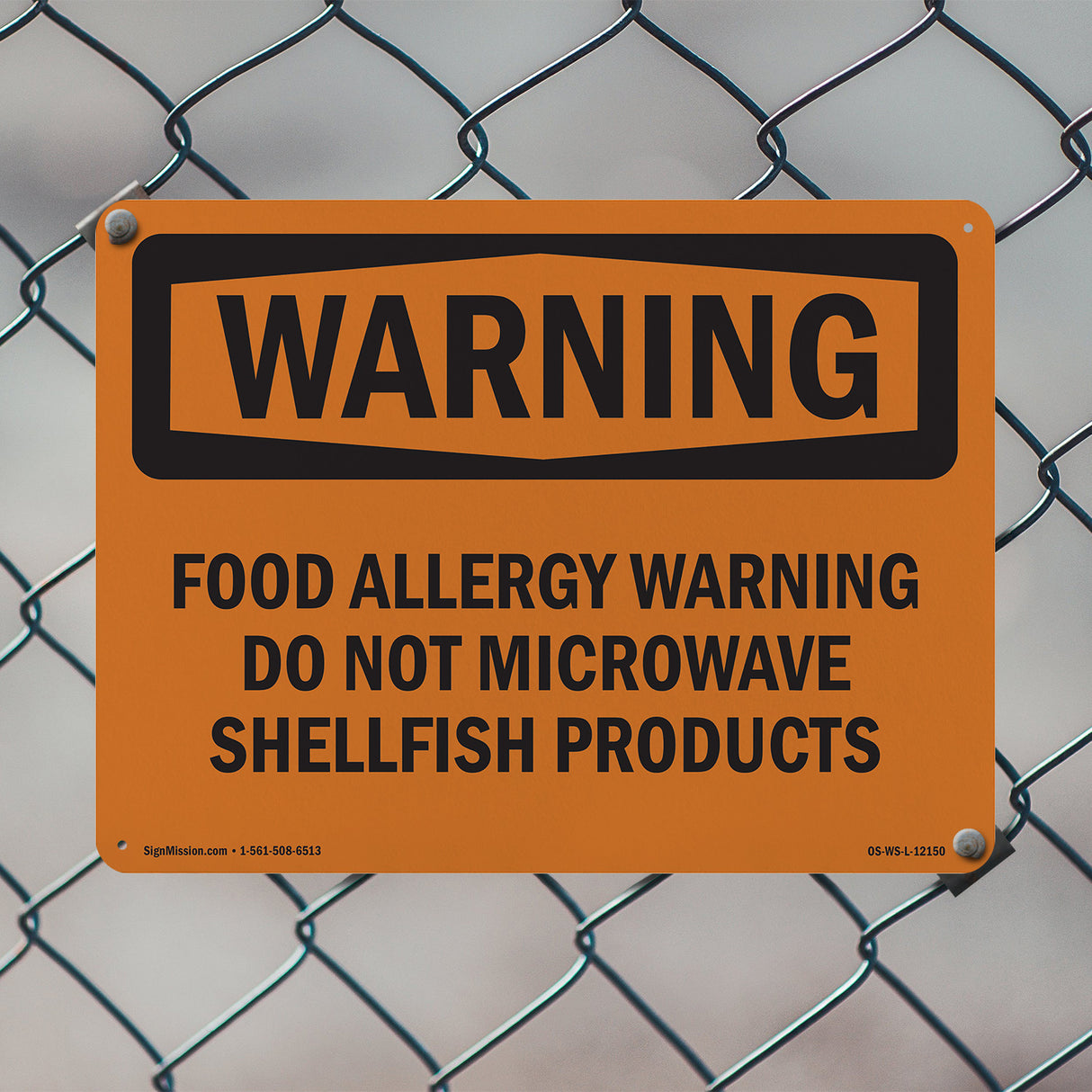 Food Allergy Warning Do Not Microwave Shellfish