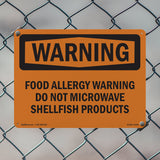 Food Allergy Warning Do Not Microwave Shellfish