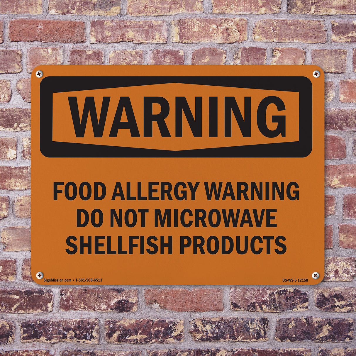 Food Allergy Warning Do Not Microwave Shellfish