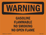 Gasoline Flammable No Smoking No Open Flame