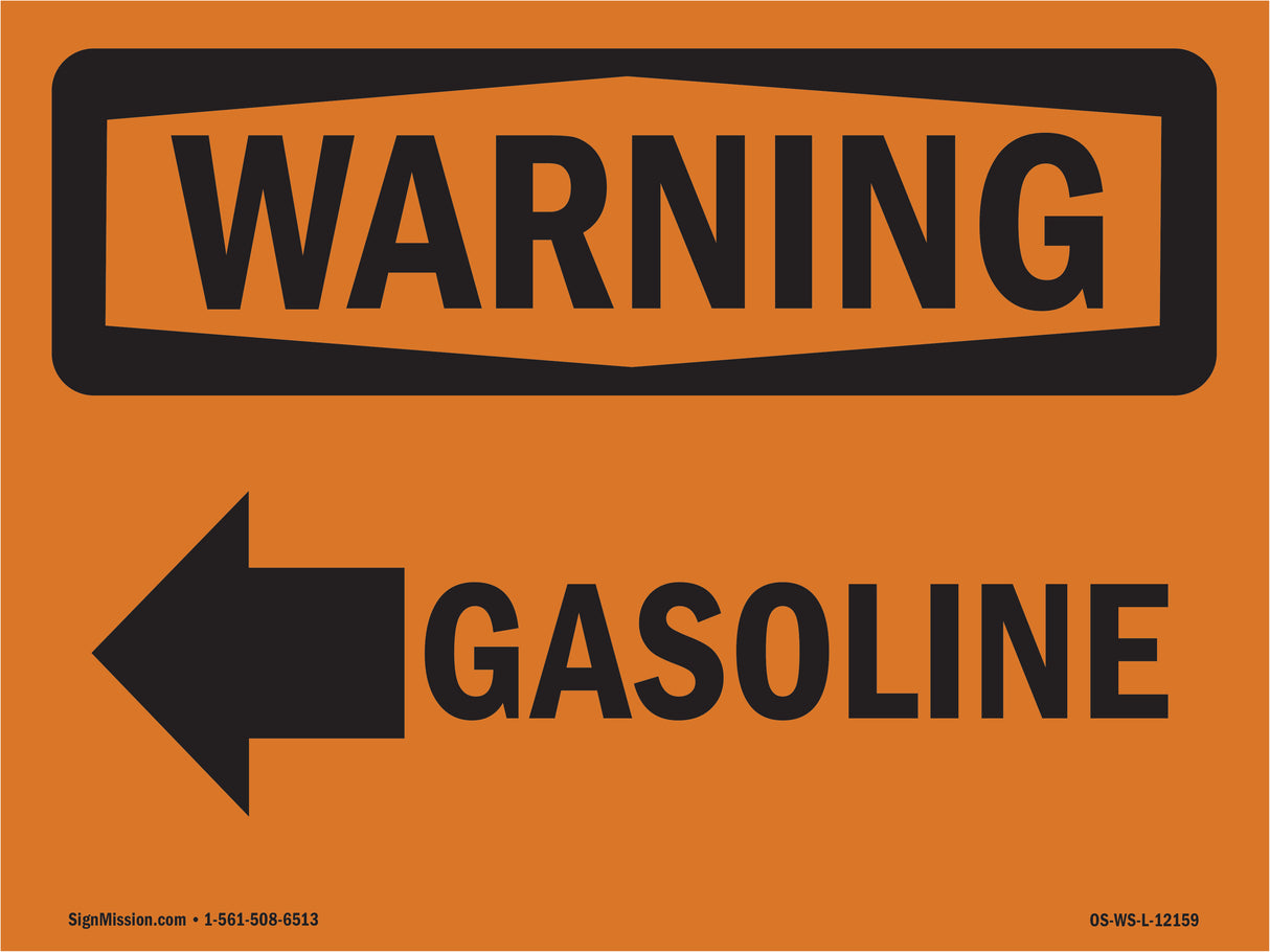 Gasoline [Left Arrow] With Symbol