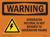 Generator Neutral Is Not Bonded With Symbol
