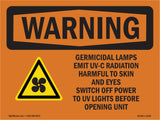 Germicidal Lamps Emit UV-C Radiation With Symbol