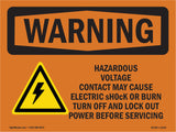Hazardous Voltage Contact May With Symbol