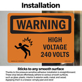 High Voltage 240 Volts With Symbol