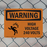 High Voltage 240 Volts With Symbol