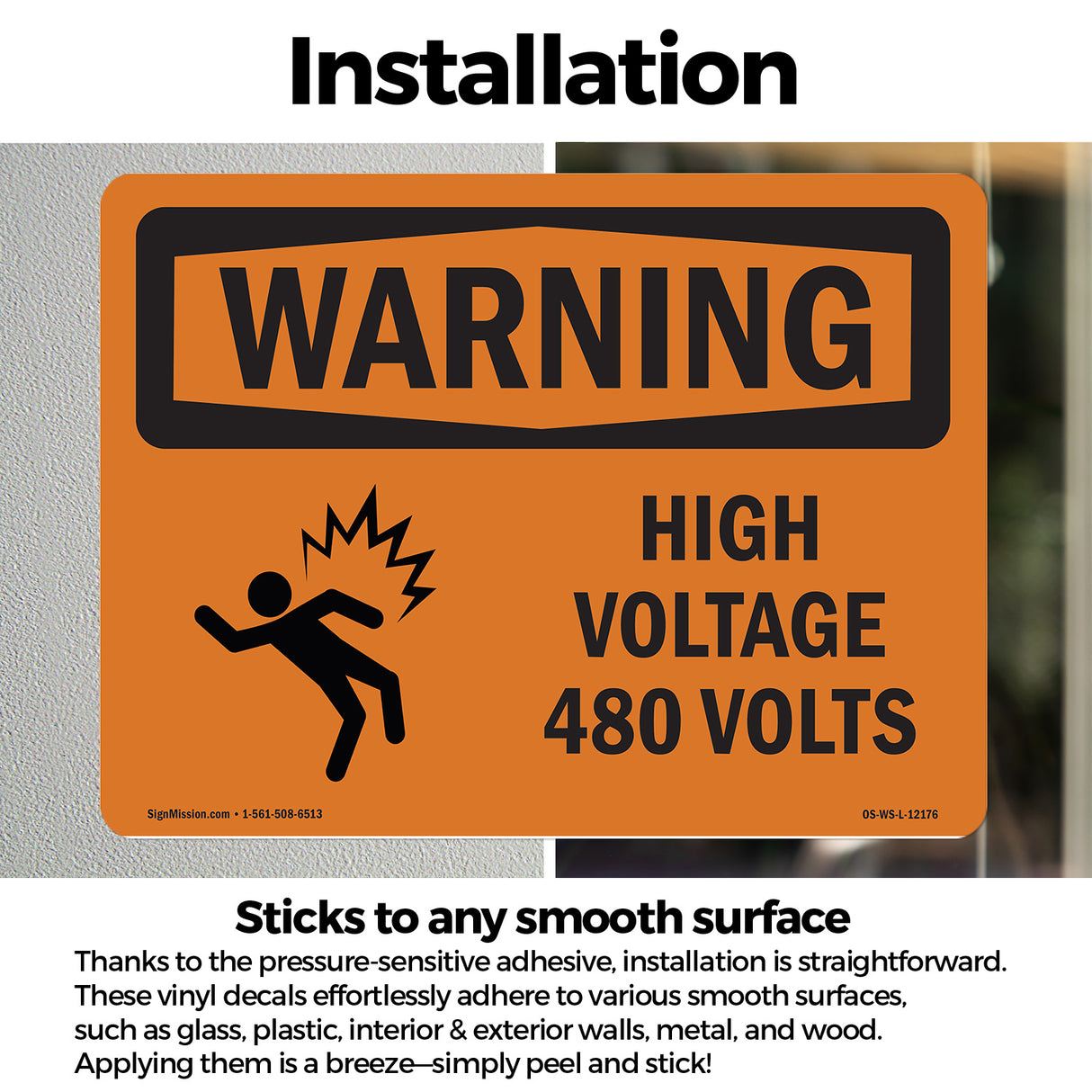 High Voltage 480 Volts With Symbol