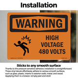 High Voltage 480 Volts With Symbol