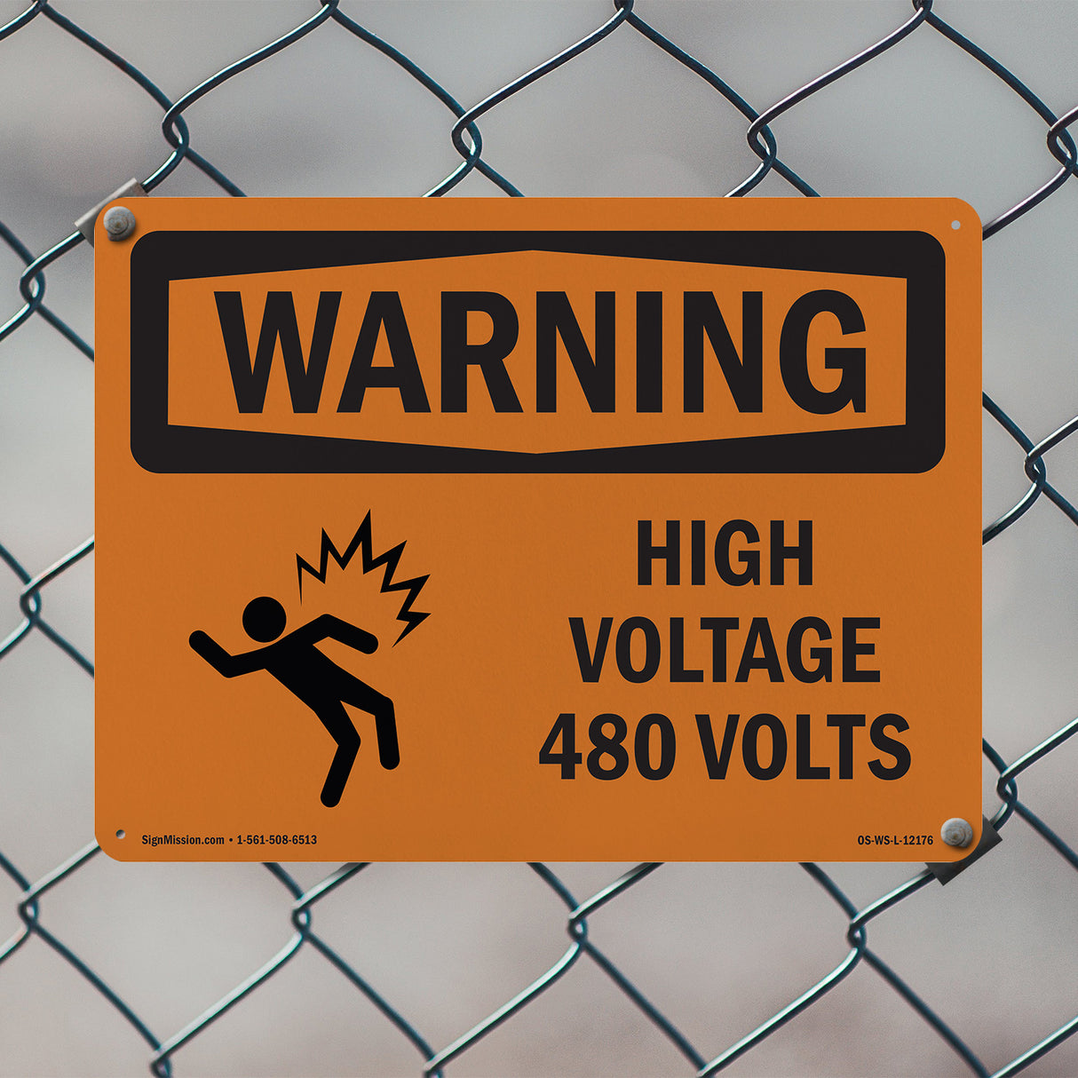 High Voltage 480 Volts With Symbol