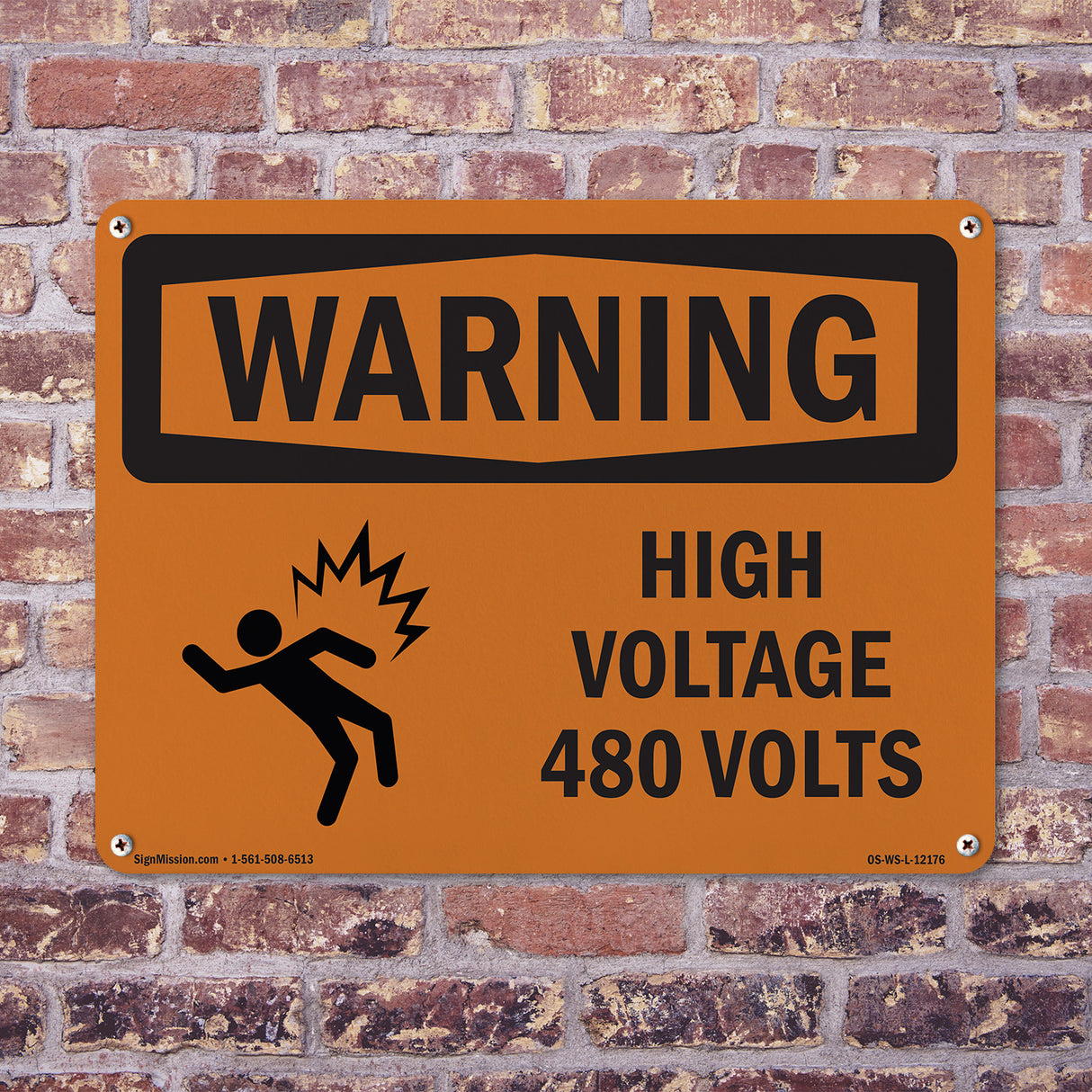 High Voltage 480 Volts With Symbol
