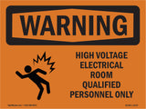 High Voltage Electrical Room With Symbol