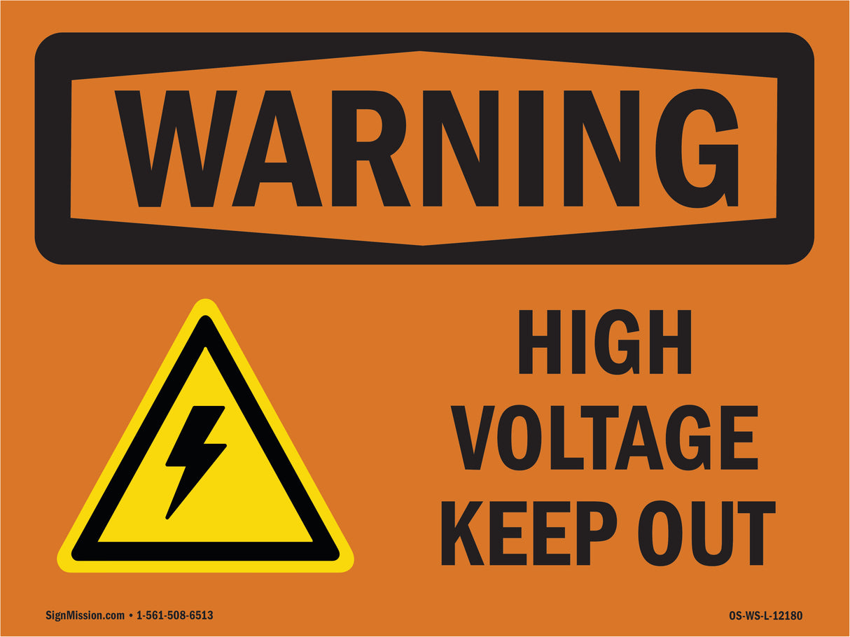 High Voltage Keep Out With Symbol