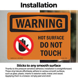 Hot Surface Do Not Touch With Symbol