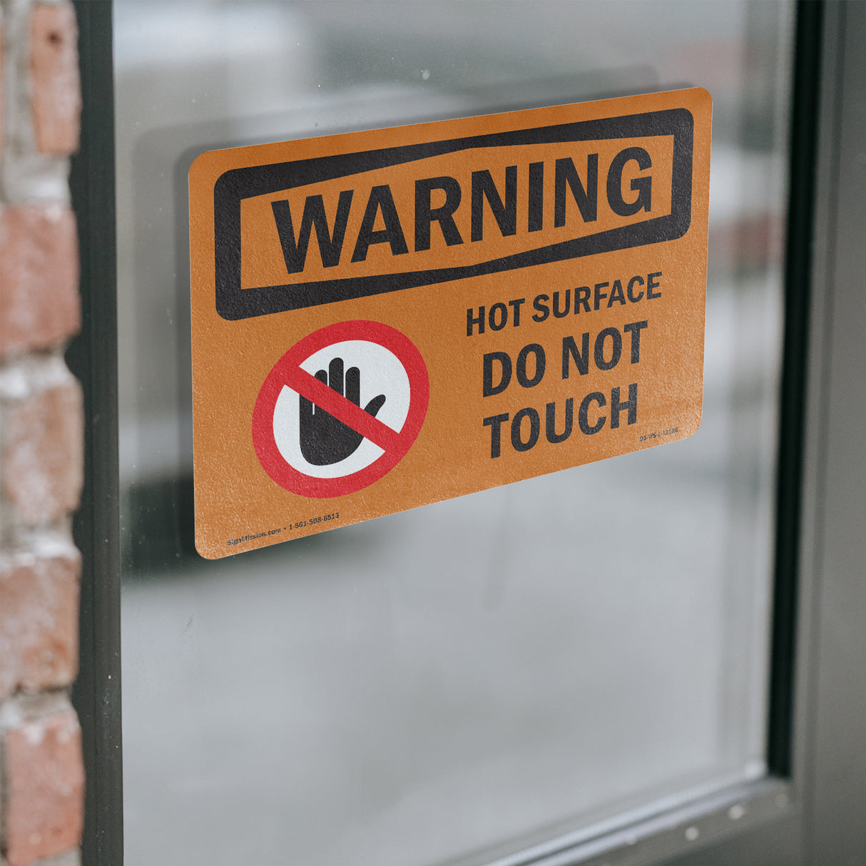 Hot Surface Do Not Touch With Symbol