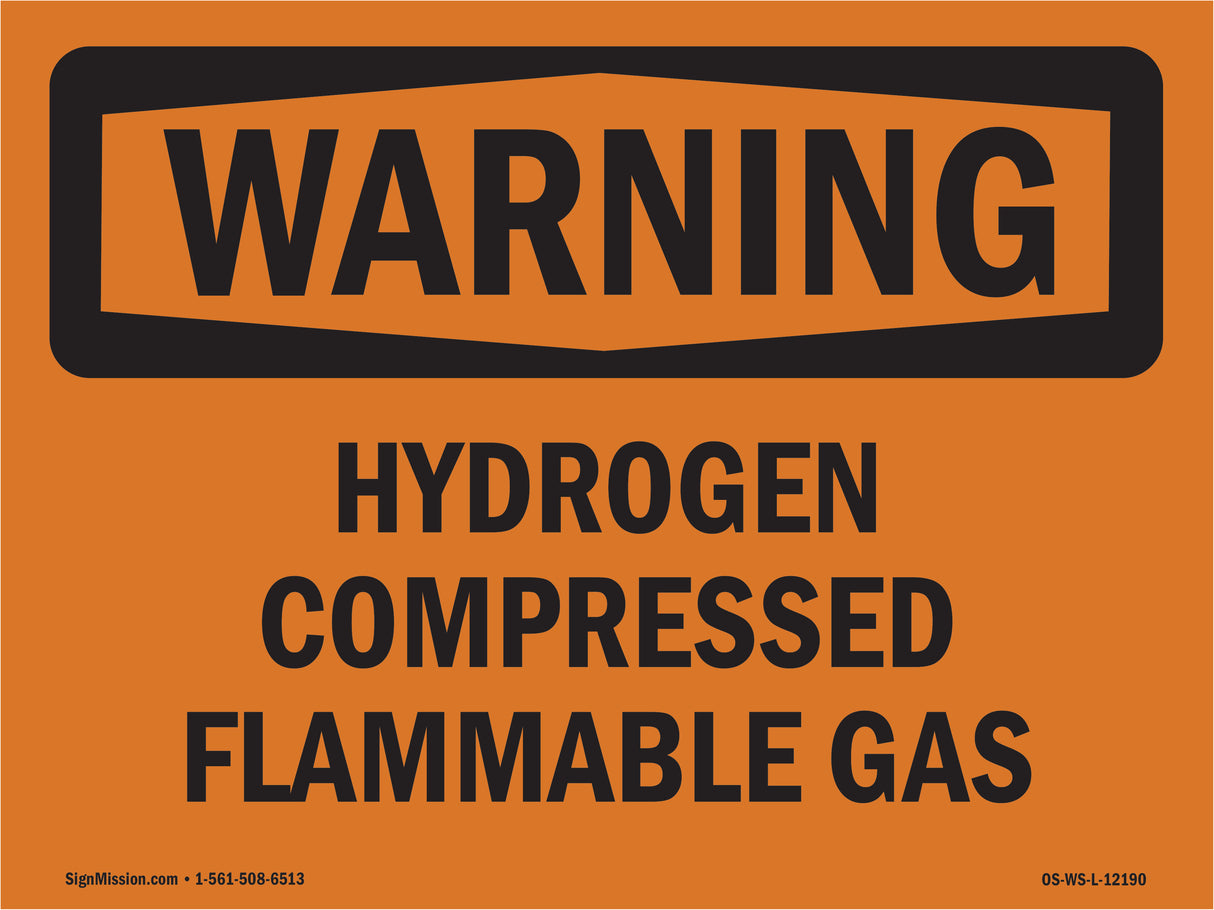 Hydrogen Compressed Flammable Gas