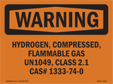 Hydrogen, Compressed, Flammable Gas Un1049,