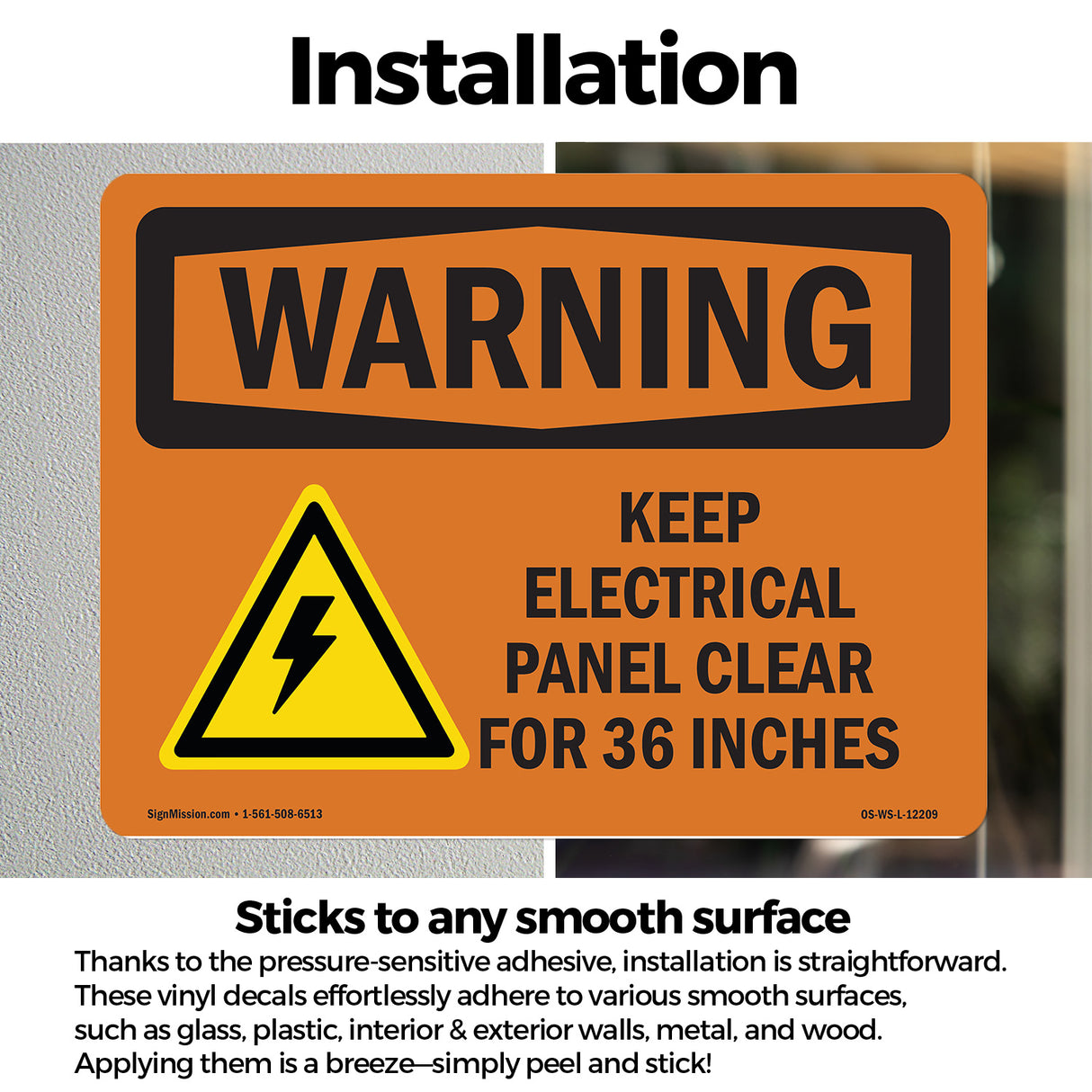 Keep Electrical Panel Clear With Symbol
