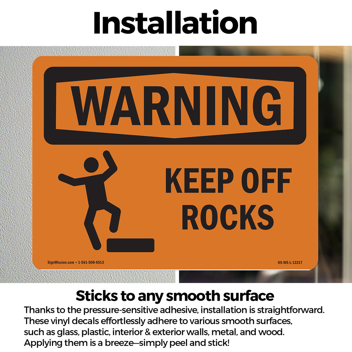 Keep Off Rocks With Symbol