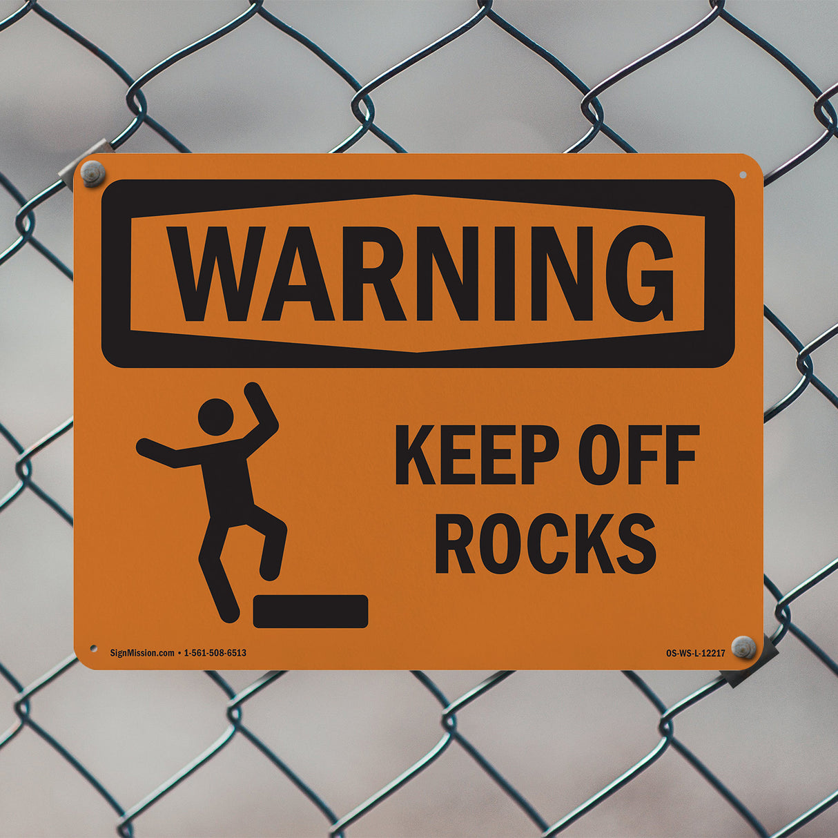 Keep Off Rocks With Symbol