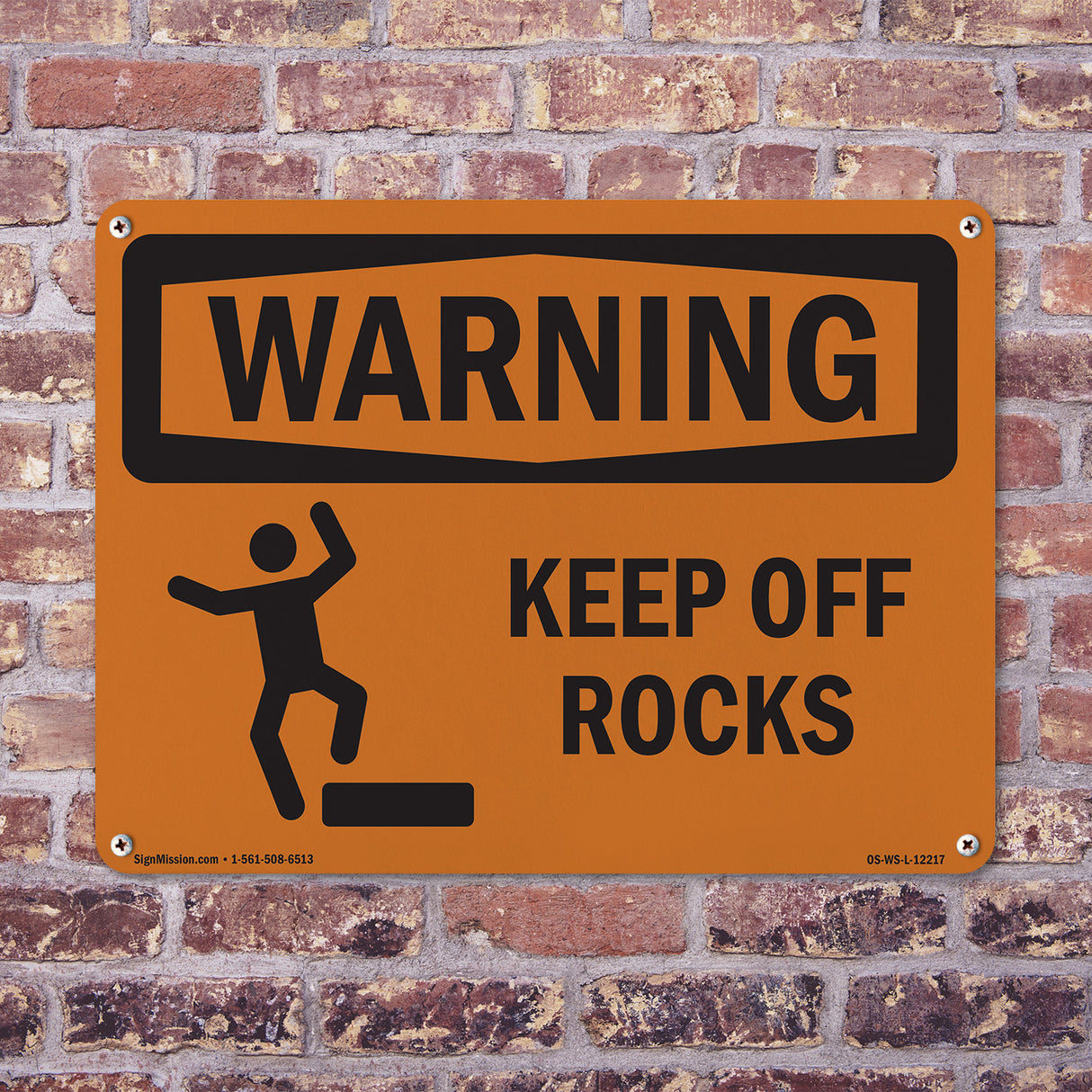 Keep Off Rocks With Symbol