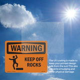 Keep Off Rocks With Symbol