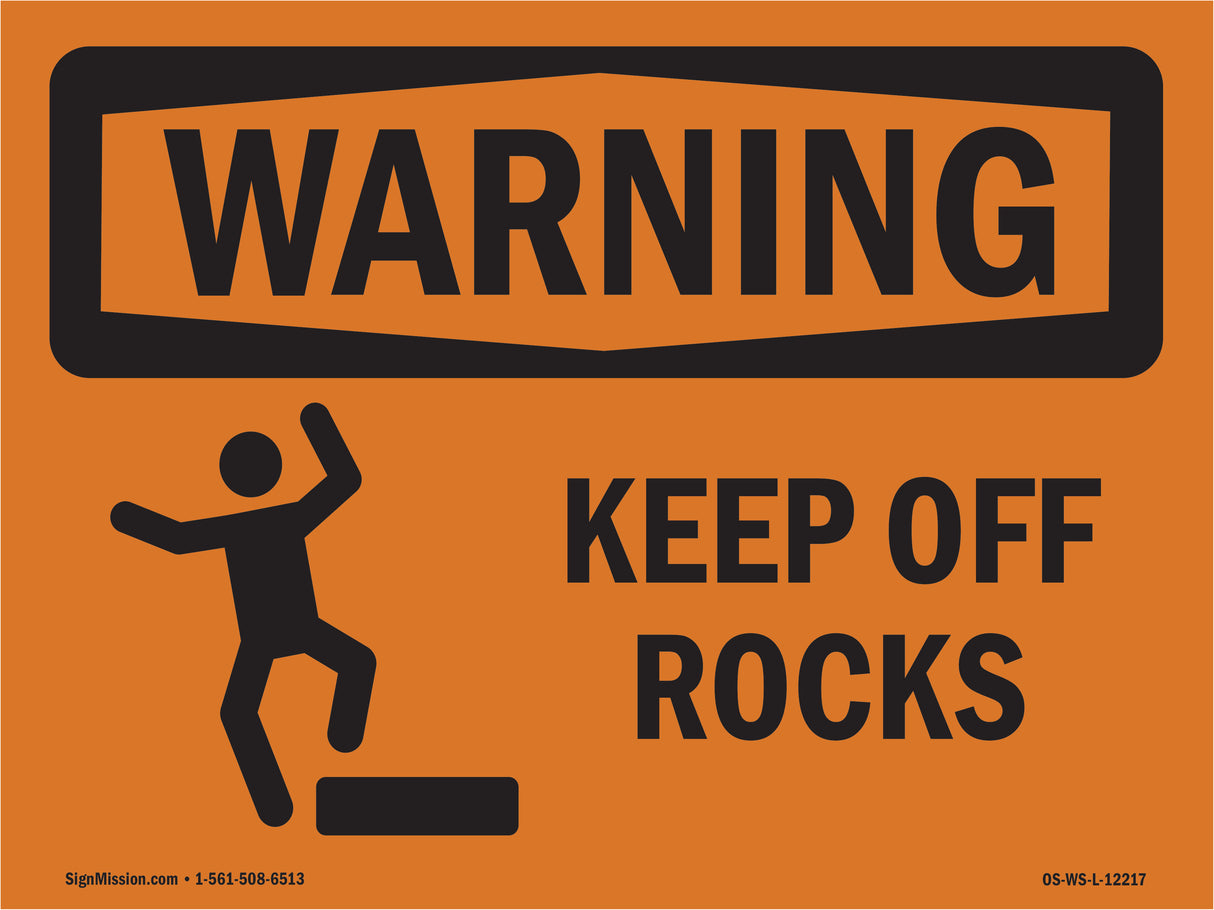 Keep Off Rocks With Symbol