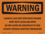 Landfill Gas Vent Explosive Hazard Keep