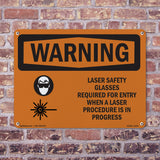 Laser Safety Glasses Required With Symbol