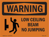 Low Ceiling Beam No Jumping With Symbol