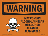 May Contain Alcohol, Vinegar With Symbol