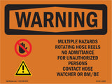 Multiple Hazards And Rotating With Symbol
