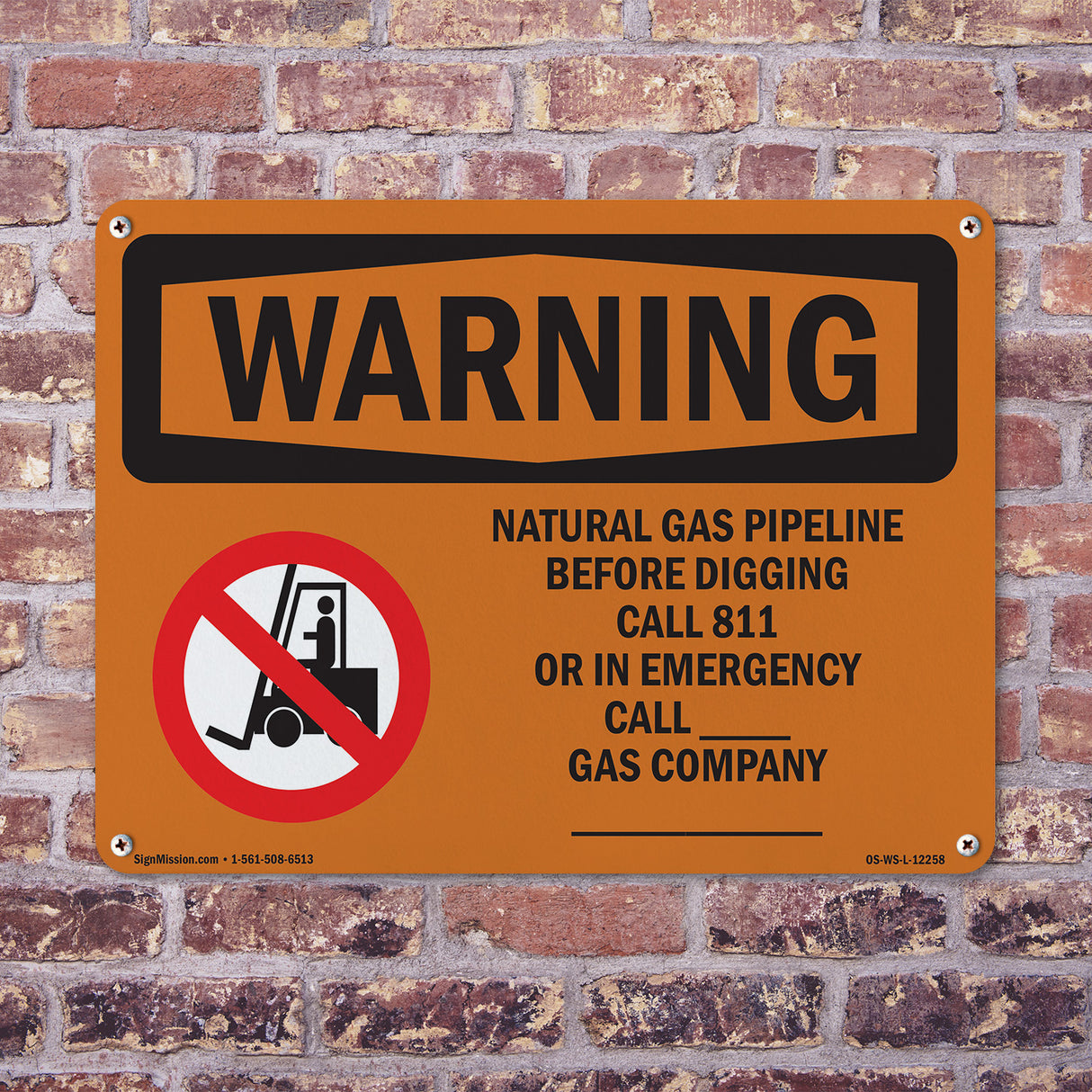 Natural Gas Pipeline Before With Symbol