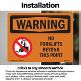 No Forklifts Beyond This Point With Symbol