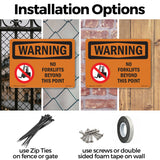 No Forklifts Beyond This Point With Symbol