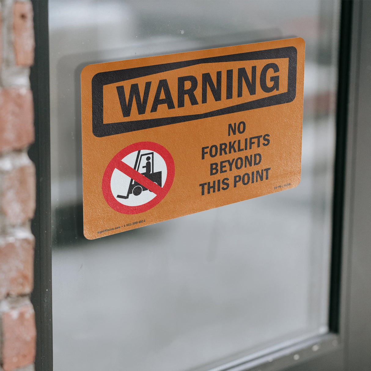 No Forklifts Beyond This Point With Symbol