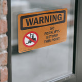 No Forklifts Beyond This Point With Symbol