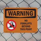No Forklifts Beyond This Point With Symbol