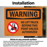 No Lift Truck Beyond This Point With Symbol