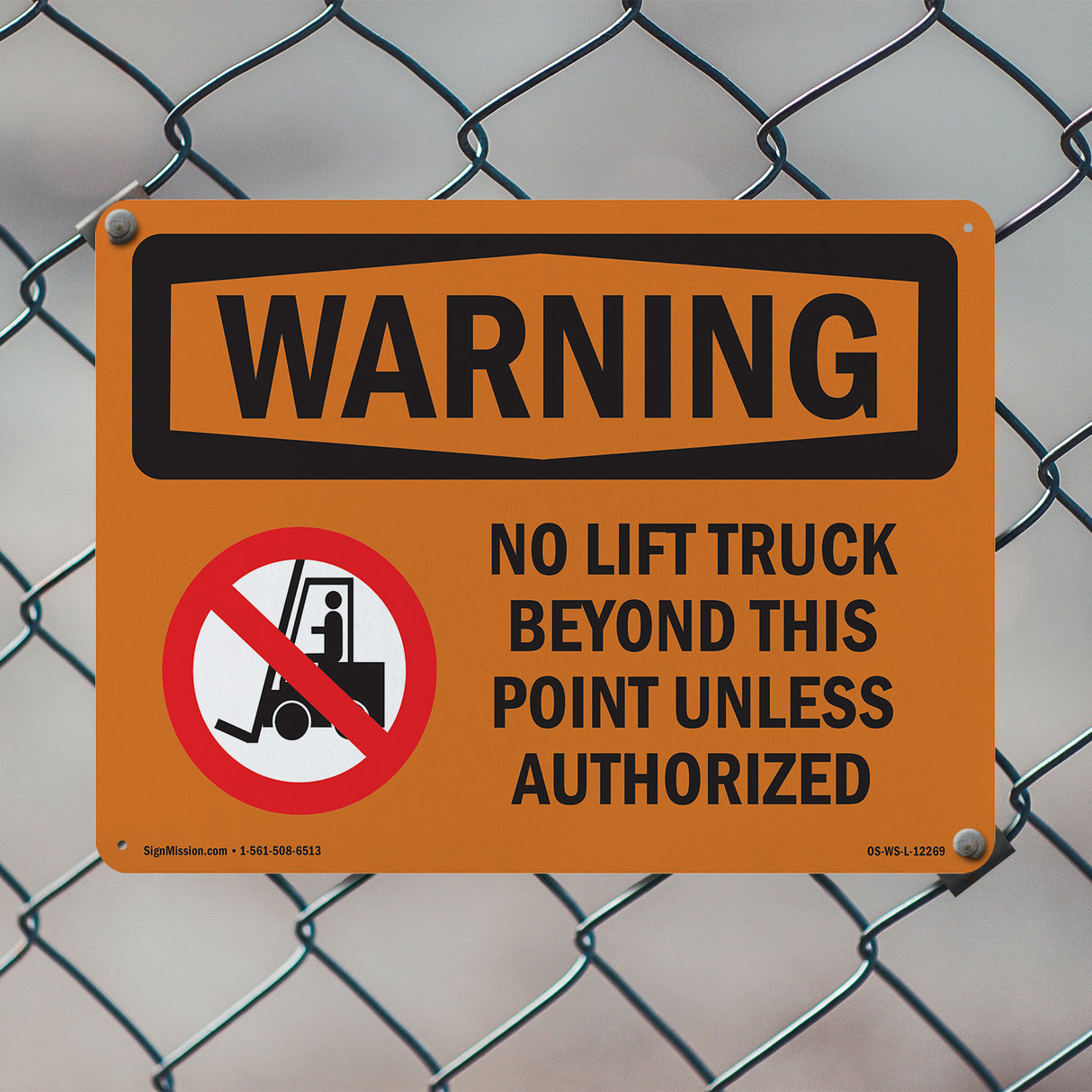 No Lift Truck Beyond This Point With Symbol