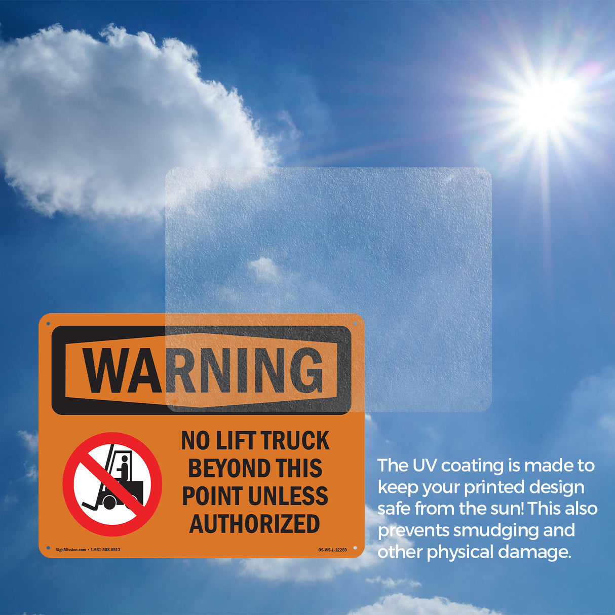 No Lift Truck Beyond This Point With Symbol