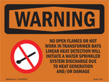 No Open Flames Or Hot Work In With Symbol