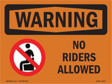 No Riders Allowed With Symbol