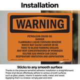 Petroleum Crude Oil Danger Flammable Liquid