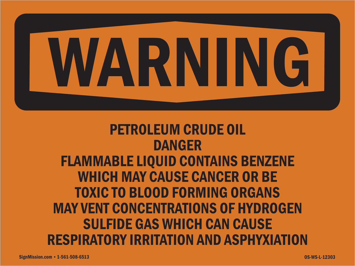 Petroleum Crude Oil Danger Flammable Liquid