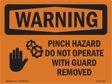 Pinch Hazard Do Not Operate With Symbol
