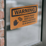 Pinch Point Keep Clear While With Symbol